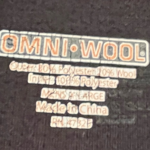 Omni-Wool Black 1/4 Zip Mens Size XL - Picture 5 of 7